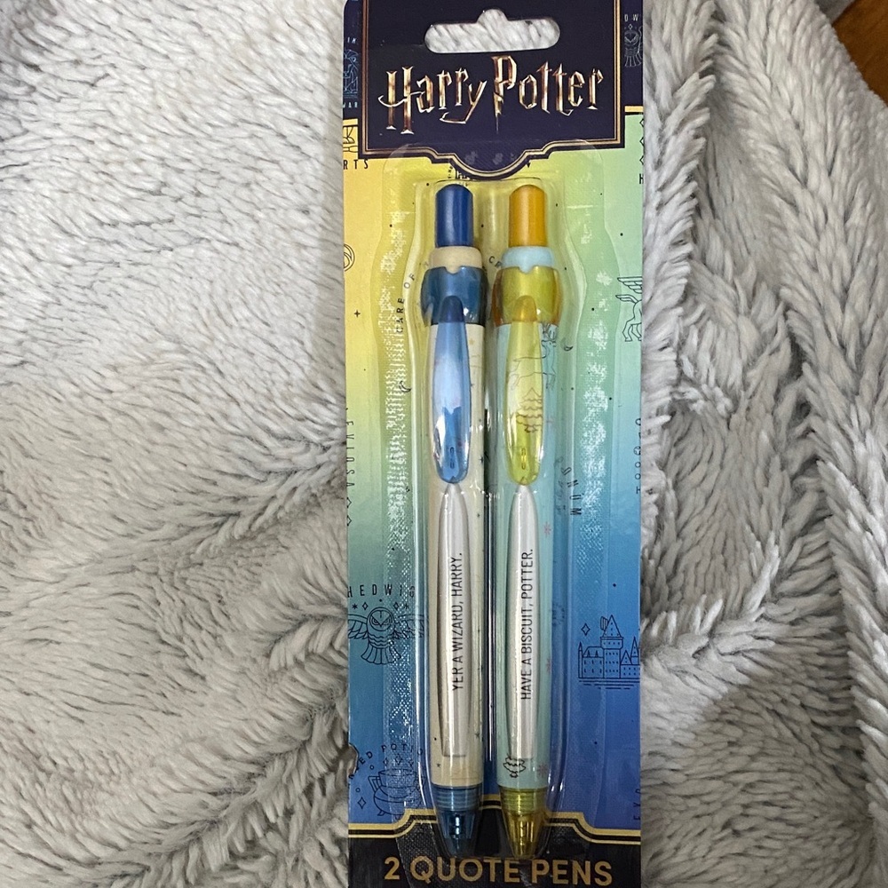 Harry Potter Quote Pens - Blue and Gold